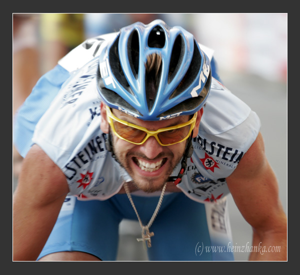 Rene Haselbacher, Radprofi beim Team Gerolsteiner, beim Wiener Rathauskriterium 2005