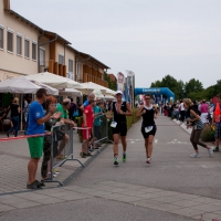 Und schon auf der Laufstrecke