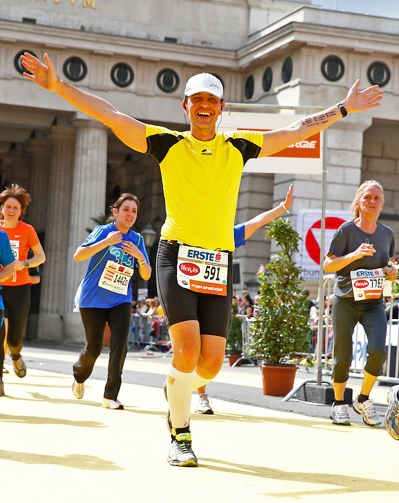 Zieleinlauf beim Wien-Marathon 2013