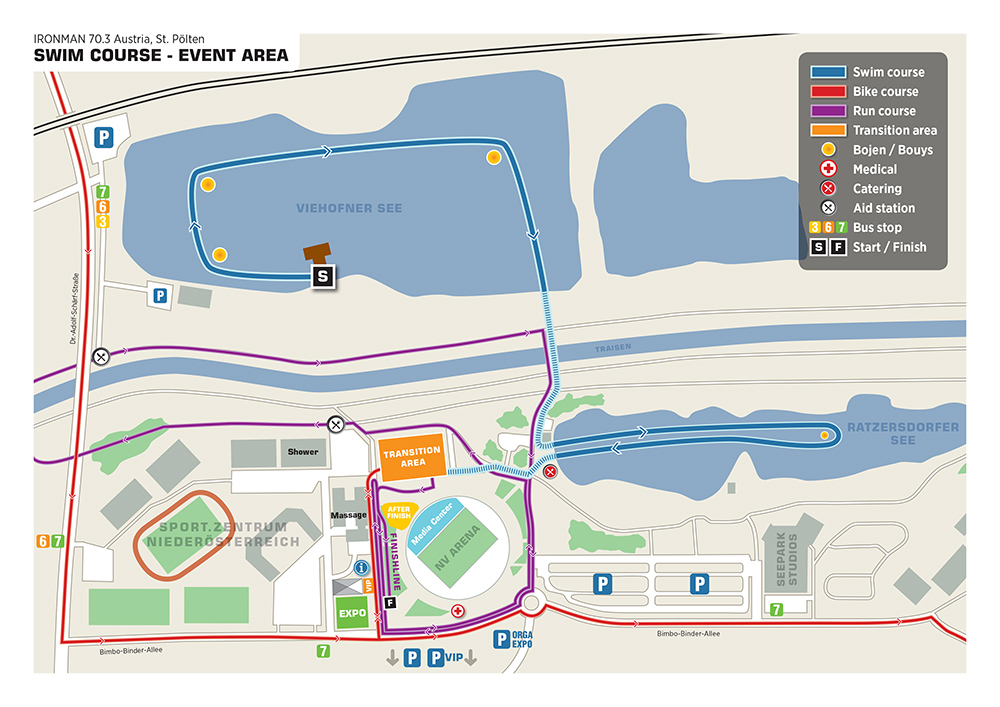 IRONMAN 70.3 St. Pölten - Schwimmstrecke